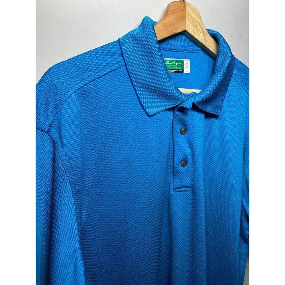 Ben Hogan Men's Golf Performance Short Sleeve Polo Shirt Bright Blue Size: Large - Picture 9 of 16